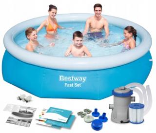 Bestway Bazén s nafukovacím prstencom Fast Set 3,05 x 0,76 m 57270