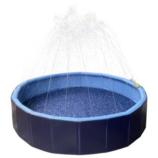Dobar Bazén pre psa s rozstrekom vody 80 x 20 cm modrý