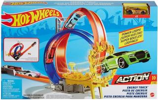 Mattel Hot Wheels GND92 Energy Trackset s dvojitou slučkou a 1 vozidlom Hot Wheels autodráha