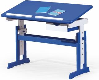 Rastúci písací stôl Halmar Paco 109x55x63-88 cm modrobiely  - modrý