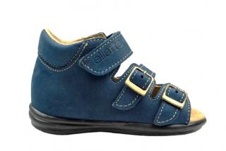 ellarte detské kožené sandále SANDI Dark Blue Veľkosť: 20
