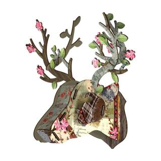 Bonsai - ekologická trofej jeleňa na stenu - veľkosť S