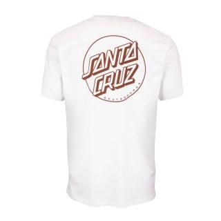 Tričko Santa Cruz Opus Dot Stripe White/Sepia Veľkosť: XL