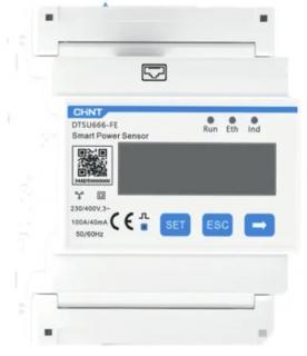 CHINT Smart meter DTSU666-FE 100A (Inteligentný trojfázový výkonový snímač Huawei s LCD displejom pre jednoduché nastavenie)