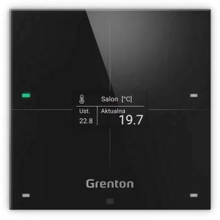 Inteligentný panel Grenton SPS-204-T-01 (Inteligentný panel Grenton / 4 dotykové polia / OLED displej / TF-Bus / predná strana z čierneho skla)