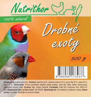 Nutrithor Drobné Exoty 3 kg (100 % Natural)