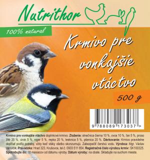 Nutrithor Vonkajšie vtáctvo 3 kg (100 % Natural)