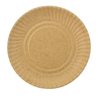Papierový tanier hnedý kraft 24 cm / 100 ks