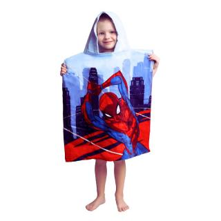 Detské pončo Spiderman 03 50x115 cm 100% Bavlna