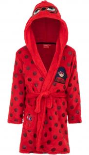 Detský župan s kapucňou Miraculous ladybug 01 veľkosť 102 (Beruška, Černý kocur, Černý kocour, Čarovná Lienka, Lady bug, obliečky, detské obliečky, posteľné prádlo, posteľná bielizeň, disney obliecky, navlecky, navliecky)