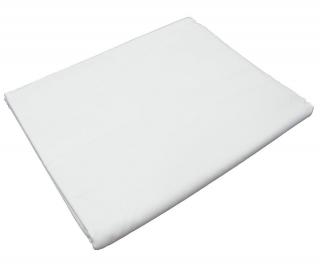 Bavlnená plachta do škôlky - Biela bez gumy Rozměr: 60 x 120 cm