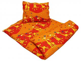 Krepové obliečky Žirafa oranžová