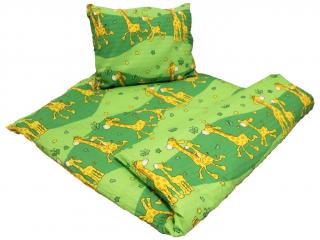 Krepové obliečky Žirafa zelená