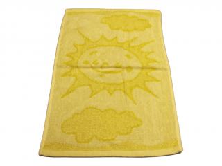 Obrázkový detský uterák pre materské školy 30x50 cm - Slniečko žlté