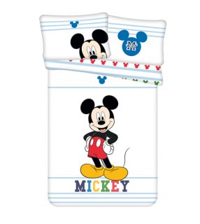 Bavlnené obliečky do postieľky 135x100 + 40x60 - Mickey color baby