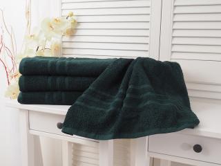 Bavlnený froté uterák Classic - Tmavo zelený Rozměr: 50 x 100