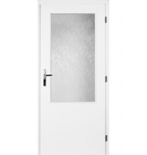 Interiérové ​​dvere biele hladké 2/3 sklo (kôra číra) ( hladká, biela, lakované, výplň voština, zámok BB)