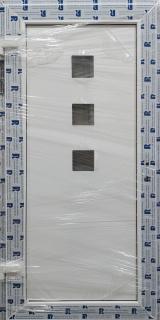 Plastové vchodové dvere 3SC 100x210 cm (biele, plastové)