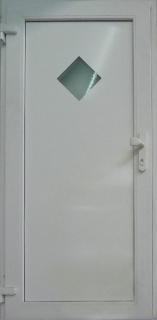 Plastové vchodové dveře bílé koso vedlejší