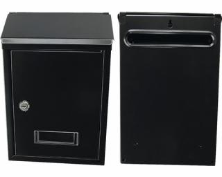 Poštovní schránka CT3 černá (Nástěnná poštovní schránka Materiál: Kov)