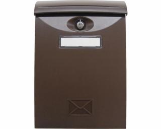 Poštovní schránka hnědá ( Nástěnná poštovní schránka Materiál: Plast)