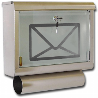 Poštovní schránka LEO (Nerez, LEO, sklo, 400x390x100mm)