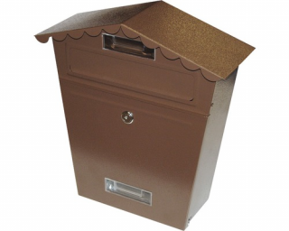 Poštovní schránka TX0010, hnědá (Poštovní schránka s prohazováním, Nástěnná poštovní schránka Materiál: Kov)