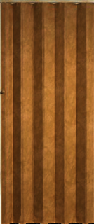 Shrnovací dveře koženkové světle hnědé (Univerzální rozměr 60-83 x 195-203 univerzální pro LEVÉ i PRAVÉ použití)