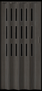 Shrnovací dveře plastové wenge Luciana prosklené 3 (Standardní rozměr dveří 73 × 200 cm. Rozšíření možné až na šířku 197cm vyberte si šířku...)