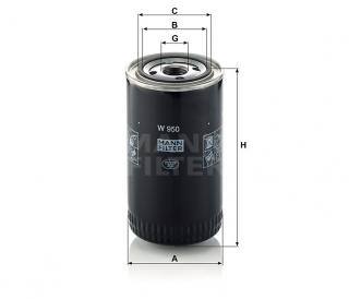 Olejový filter MANN FILTER W 950