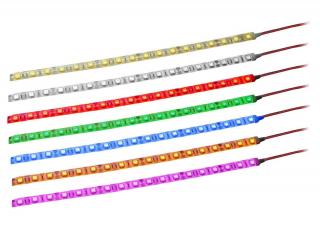 Farebný samolepiaci 12V LED pásik s SMD diódami Dĺžka: 10 cm, Farba: Červená