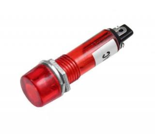 Kontrolka 230V s tleji Ø10 mm [5ks] Farba: Červená