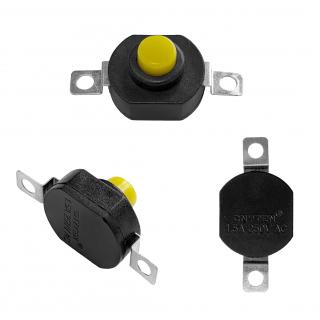 Mikrospínač so žltým tlačidlom 2pin 30V 1A 14x12x6, 9mm