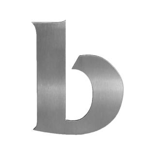 Nerezové domové popisné číslo - FRANCE variant: malé písmeno b