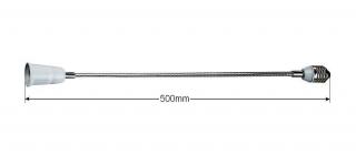 Ohybné predĺženie / adaptér E27 na E27 Dĺžka: 500 mm