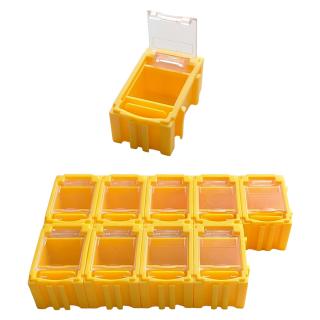 Organizér - úložný box pre SMD/SMT súčiastky 39x23,5x18 mm [10 ks] Farba: Oranžová