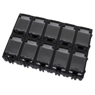 Organizér - úložný box pre SMD/SMT súčiastky 45x29,5x22 mm [10 ks] Farba: Čierna