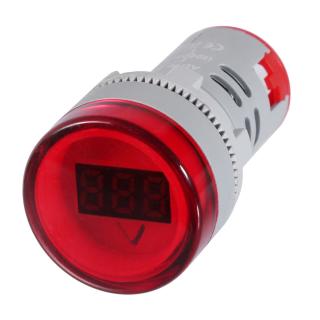 Panelový LED voltmeter 60-500 V AC typ AD16-22DSV
