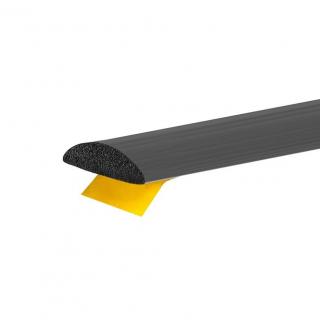 Samolepiaca gumová páska / tesnenie na dvere Model: Ovál, Rozmer: 10x4 mm