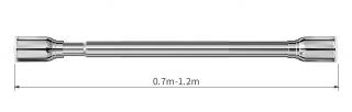 Skrutkovací teleskopická tyč pre sprchový záves 70-250 cm Farba: Chróm, Rozmer: 70-120 cm