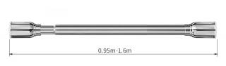 Skrutkovací teleskopická tyč pre sprchový záves 70-250 cm Farba: Chróm, Rozmer: 95-160 cm