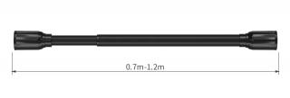Skrutkovací teleskopická tyč pre sprchový záves 70-250 cm Farba: Čierna, Rozmer: 70-120 cm