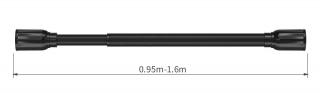Skrutkovací teleskopická tyč pre sprchový záves 70-250 cm Farba: Čierna, Rozmer: 95-160 cm