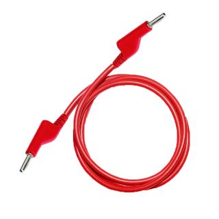 Testovací/laboratórny kábel Ø4 mm Farba: Červená, Model: Banánik-Banánik, Rozmer: 100 cm