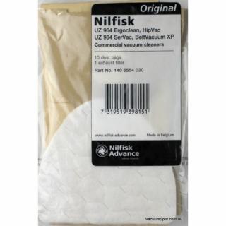 Nilfisk filtračné papierové sáčky vrátane predfiltra pre vysávač UZ964 10ks 1406554020