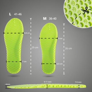 Gélové vložky do športovej obuvi Veľkosť: EU 36 - 40