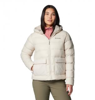 Columbia Dámska bunda Harmony Falls™ Hooded Down Jacket krémová biela Veľkosť: L, Farba: Dark Stone