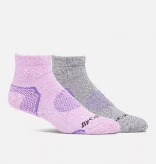 Columbia Dámske ponožky W Balance Point Quarter Sock Veľkosť: O/S, Farba: Fialová/Šedá
