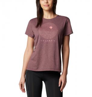 Columbia Dámske tričko Sloan Ridge™ Graphic SS Tee Veľkosť: L, Farba: Moonvista Heather