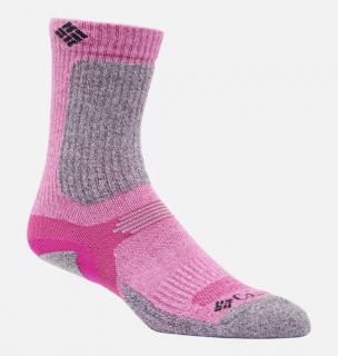 Columbia MERINO Turistické  ponožky HIKE Crew Lightweight Veľkosť: 39-42, Farba: Fialovo šedé